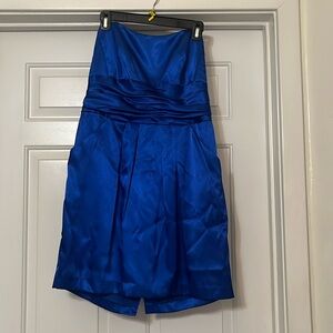 Royal Blue Strapless Short Dress